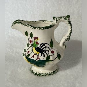 Vintage Pottery Rooster Pitcher/Vase - 3.25” tall